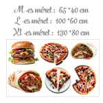 falmatrica üzlet dekoráció pizza szelet gyros büfébe