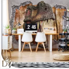 Fotótapéta - 3D falból kiugró Dinoszaurusz