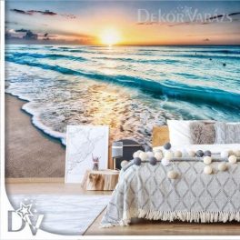 Fotótapéta - Tengerparti naplemente
