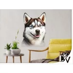 kutyás falmatrica husky háziállatos
