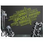 falmatrica fitness stúdiós szöveges üzletdekoráció