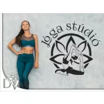 falmatrica jógaterembe motívumos fitness matrica