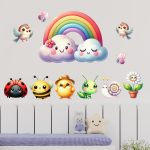 falmatrica gyerekszobába kispipi  kismadár szivárvány dekoráció