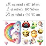 gyerekszoba dekoráció szivárvány kismadár dekor matrica falmatrica