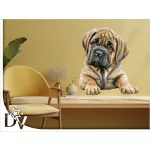 kutyás falmatrica Mastiff kölyök házikedvenc