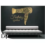 hajszárító faldekoráció felirattal üzletekbe