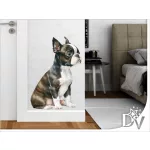 kutyás falmatrica Boston terrier kölyök