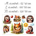 falmatrica gyerekszobába erdei süni mókus dekor