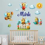falmatrica babaszobába gyereknévvel méhecskés