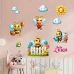 falmatrica gyereknévvel dekorbetűkkel a falra