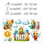 falmatrica faldekoráció méhecskés  babaszobába