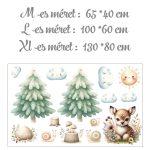 őzike fákkal - falmatrica saját névvel