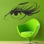 szem hosszú szempillával faldekoráció