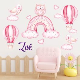 falmatrica babaszobába szivárvány léghajó matrica