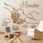 feliratos falmatrica masszázsszalon dekoráció