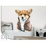 falmatrica kiskutya corgi kölyök fiús gyerekszobába
