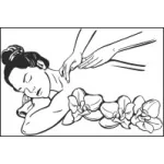 Masszázs orchideákkal falmatrica - 142