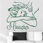 masszász női alakkal dekoráció felirattal