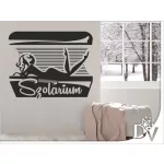 szolárium dekoráció női alakkal falmatrica