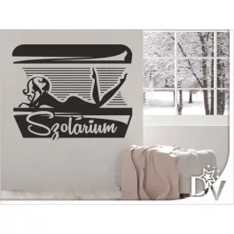 szolárium dekoráció női alakkal falmatrica