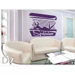 női alakos dekorfólia szolárium felirattal