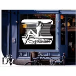 szolárium felirattal üzletfólia dekoráció