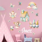 falmatrica gyerekszobába  tündérek szivárvány  dekoráció