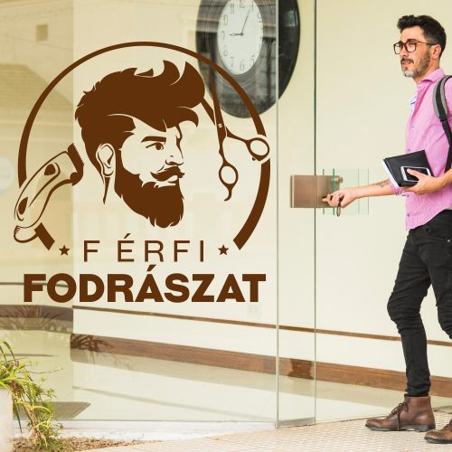 férfi fodrásszalon kozmetikai faldekoráció