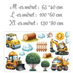 Munkagépek felhőkkel - Ajándék MEGA XXL méret