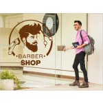 falmatrica barber shop dekoráció üzletbe