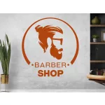 barber shop szakálligazítás feliratos kirakatmatrica