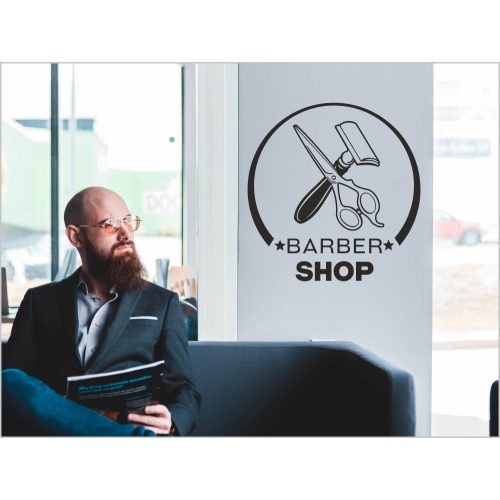 falmatrica barber shop kirakat dekor üzlethelységbe