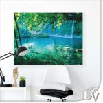 Vászonkép - Tavak és Vízesések (1508CV) / egyrészes