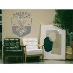 falmatrica barber shop szakállvágás üzletdekoráció falra