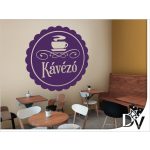 falmatrica kávézó feliratos üzletdekorációs matrica