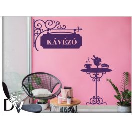 falmatrica kávézó feliratos dekorációs matrica