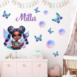 falmatrica pillangók tündérrel dekoráció