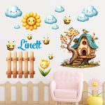 falmatrica babaszobába madárház méhecske matrica