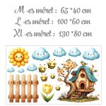 falmatrica gyerekszobába fa kismadár madárház matrica