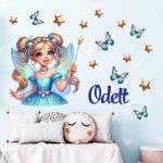 falmatrica babaszobába tündéres dekor matrica watercolor