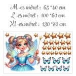 falmatrica gyerekszobába hercegnő  saját névvel öntapadómatrica