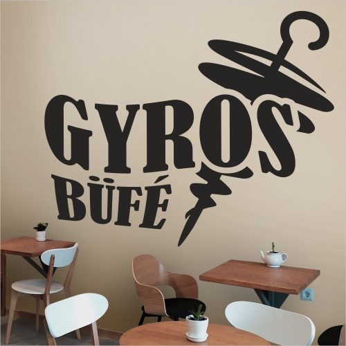 falmatrica gyros büfé feliratos dekoráció