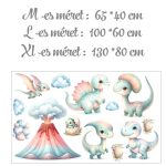 falmatrica gyerekszobába dínó mintás