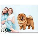 csaucsau kutyás falmatrica bútordekoráció chowchow
