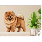 falmatrica kutya lakásdekoráció csaucsau chowchow