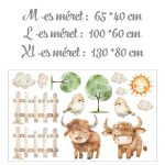 falmatrica gyerekszobába vidéki farm  állatokkal  matrica