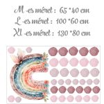 falmatrica-sajat-nevvel szivárvány pöttyökkel matrica