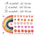 falmatrica-sajat-nevvel szivárvány pöttyökkel matrica