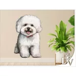 falmatrica kutya lakásdekoráció bichon frisé