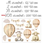 falmatrica babaszobába kiskacsa pasztel mintával watercolor saját névvel öntapadómatrica
